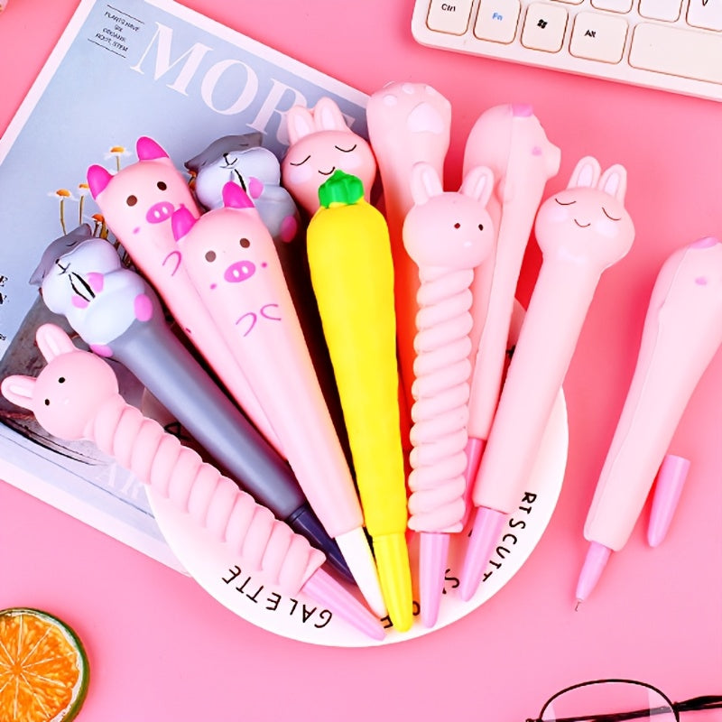 10pcs Cute And Soft Stress-Reducing Pen, Suitable for Student Prizes And Office Stationery