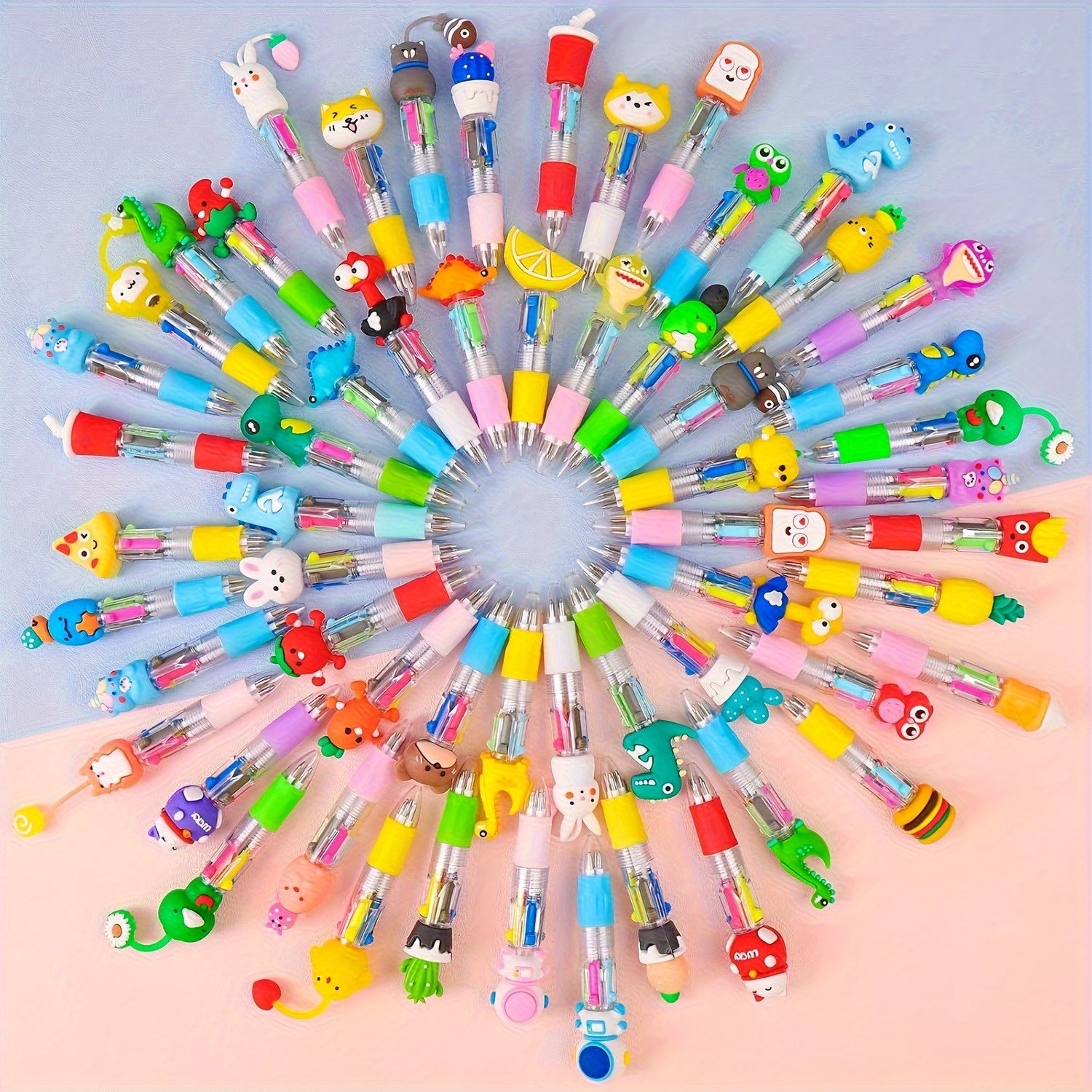 30 Cute and Adorable Retractable Ballpoint Pens with Ergonomic Round Bodies, Medium Nib, PVC Material - Various Cartoon Designs, Perfect for and Office Supplies, Office Supplies | Playful Design | PVC Ballpoint Pens, Cute Stationery