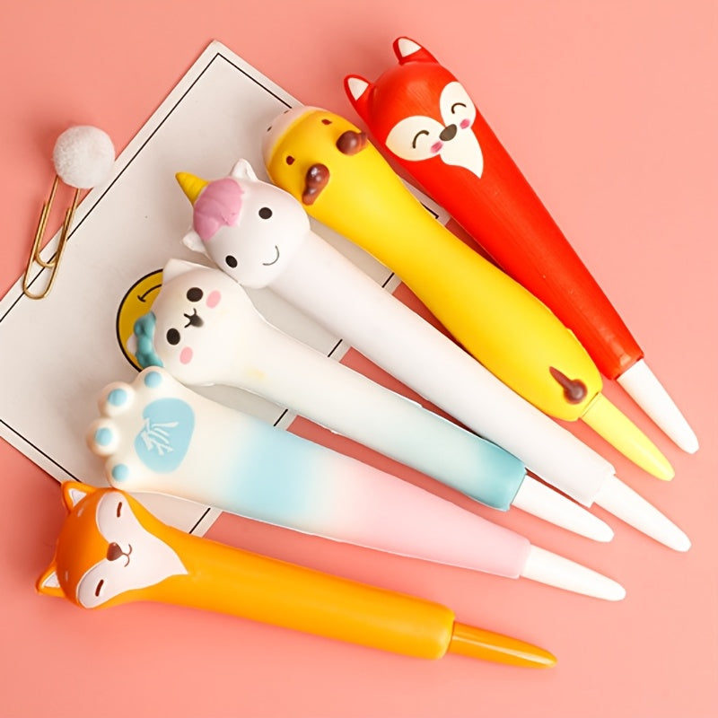 10pcs Cute And Soft Stress-Reducing Pen, Suitable for Student Prizes And Office Stationery