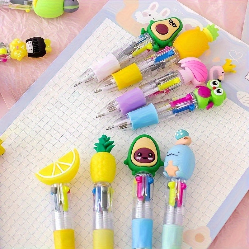 30 Cute and Adorable Retractable Ballpoint Pens with Ergonomic Round Bodies, Medium Nib, PVC Material - Various Cartoon Designs, Perfect for and Office Supplies, Office Supplies | Playful Design | PVC Ballpoint Pens, Cute Stationery