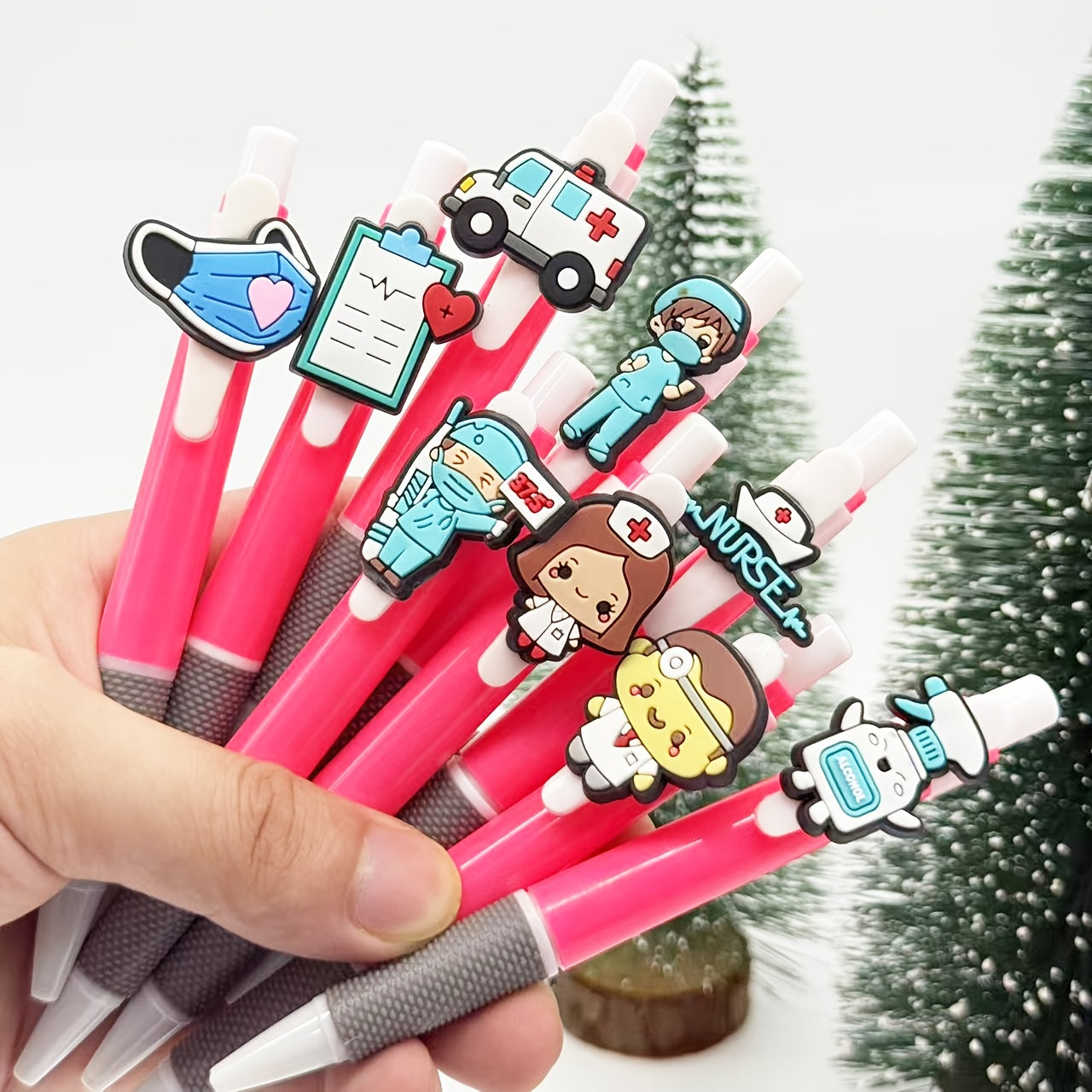 15/25 Medical Series Retractable Ballpoint Pens, Solid Color Series, Doctor Pens, Nurse Pens, Push-Button Gel Pens, Black Ink Refills, Medical Signature Writing Pens, Fun Office Stationery Gifts.