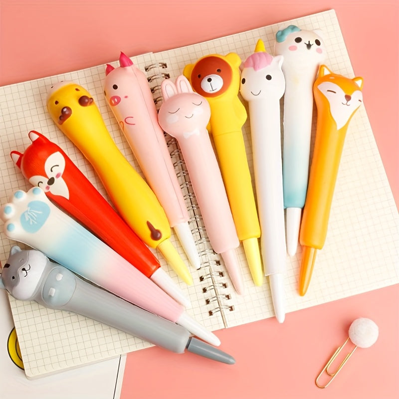 10pcs Cute And Soft Stress-Reducing Pen, Suitable for Student Prizes And Office Stationery
